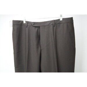 Burberry London Dark Brown S100s Wool Mens Pants Trousers Sz 58 EU NEW